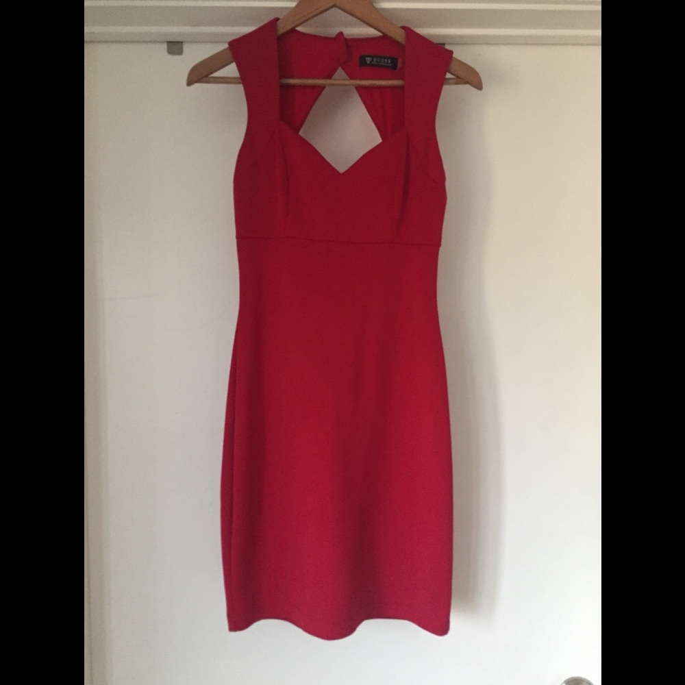 Guess Red Midi Dress
